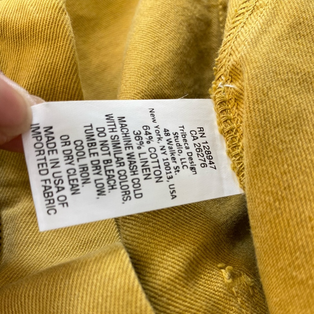 Nili Lotan Luna Pants Mustard linen blend Size 2 - Picture 8 of 15